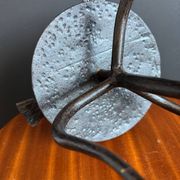 Brutalist wrought iron candlestick holder
