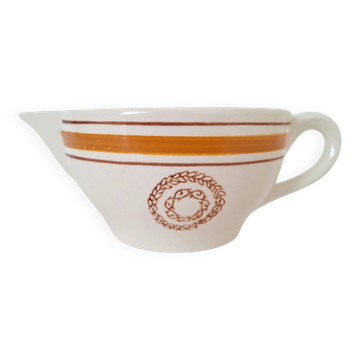 Saucière Gien marron et orange modèle Ladon