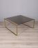 Vintage 1960s italian design brass and glass coffee table