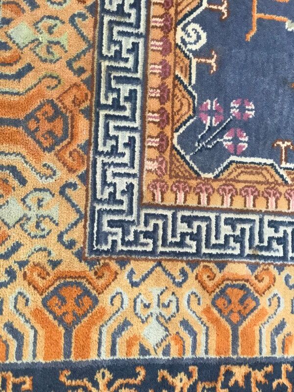 Tapis ancien européen motif chinois 192x302 cm
