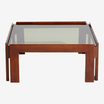 Walnut coffee table by Afra & Tobia Scarpa for Cassina