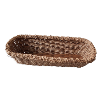 Wicker basket and sea rush 60s-70s