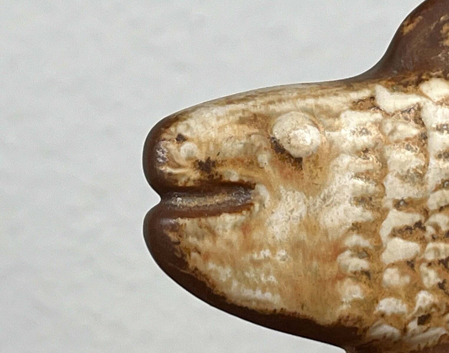 Decorative fish holder in studio pottery by Haico Nitzsche for Søholm, 1960s.