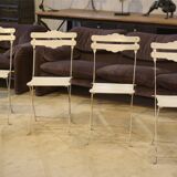 Set of 4 folding garden chairs from the 1960s.