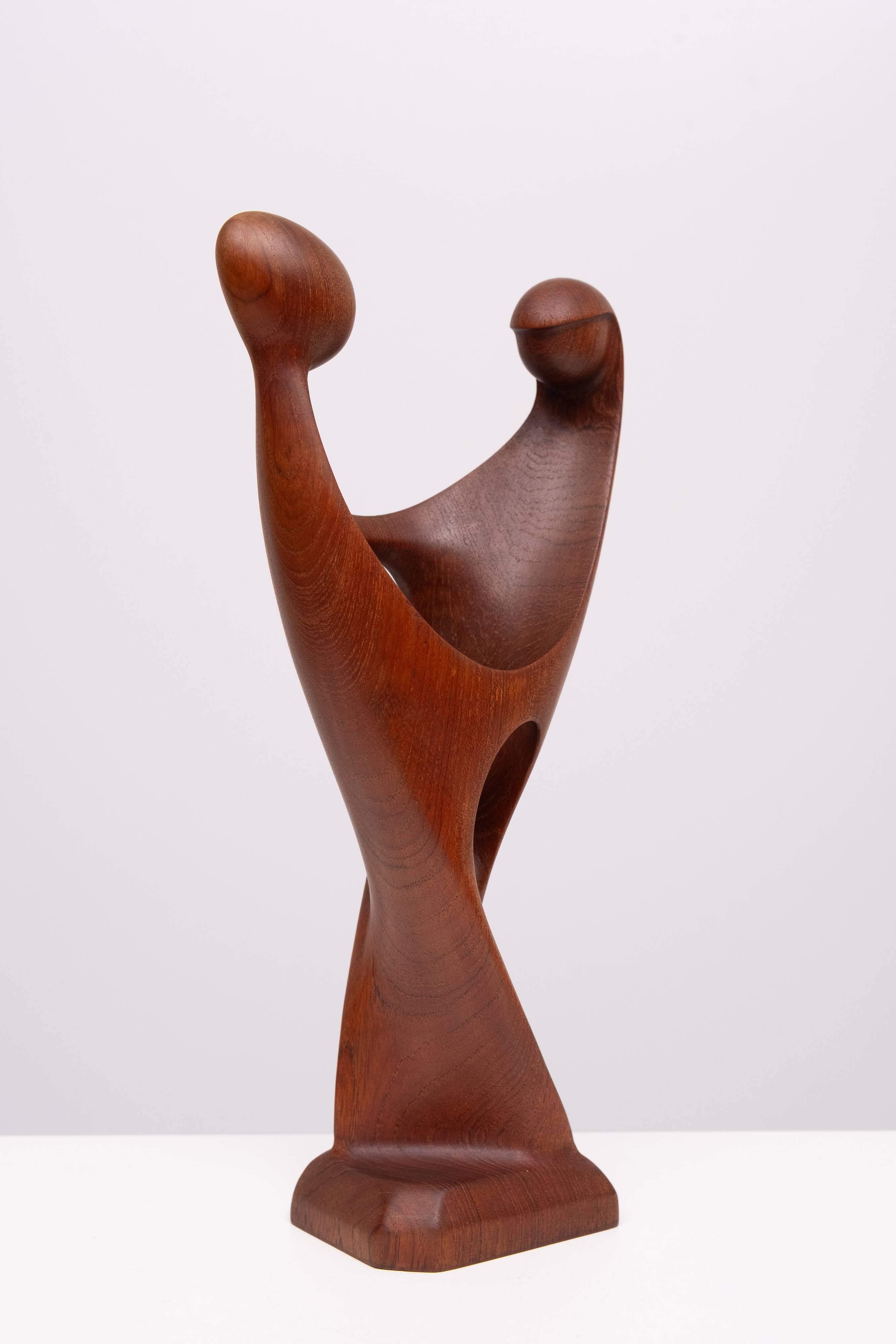 Teak Sculpture by Simon Randers 1960s Denmark