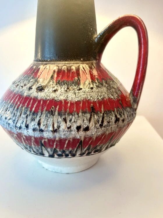 Special accent lamp made from MCM vase with Japanese dragon shade.