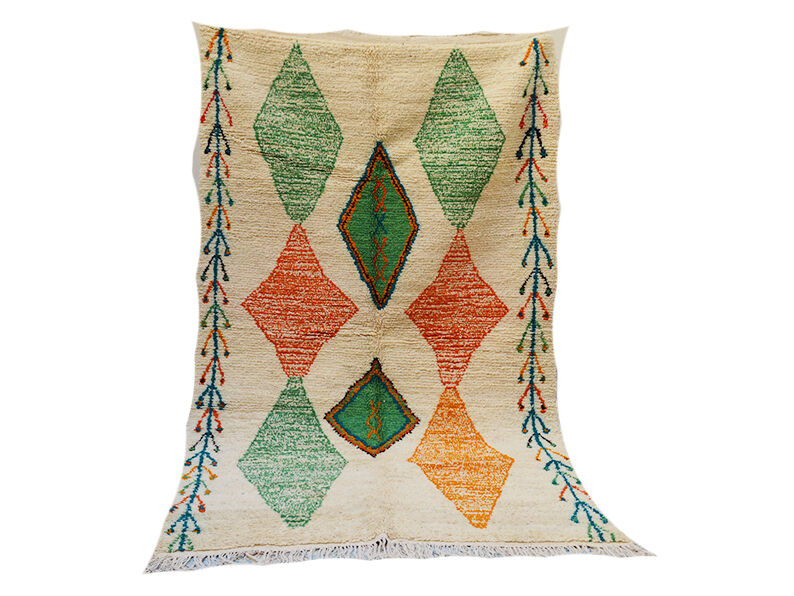 Colorful diamond berber carpet 260 x 154 cm