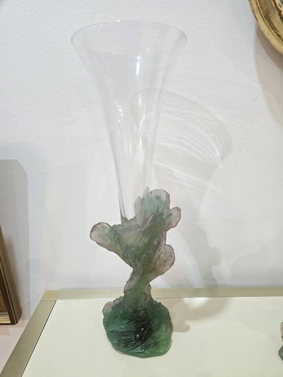 Soliflore "Nature" DAUM in glass paste and crystal, 1988