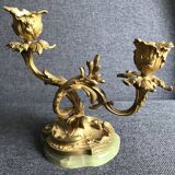 Old bronze candlestick