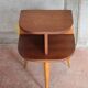 Vintage wooden bedside table, wooden bedside table with compass legs