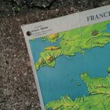 Old MDI map France geology and relief J.Bertin.
