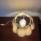 Lampe pied bois tourné style Charles Dudouyt