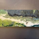 Painting of a character hiding in nature, 20th century