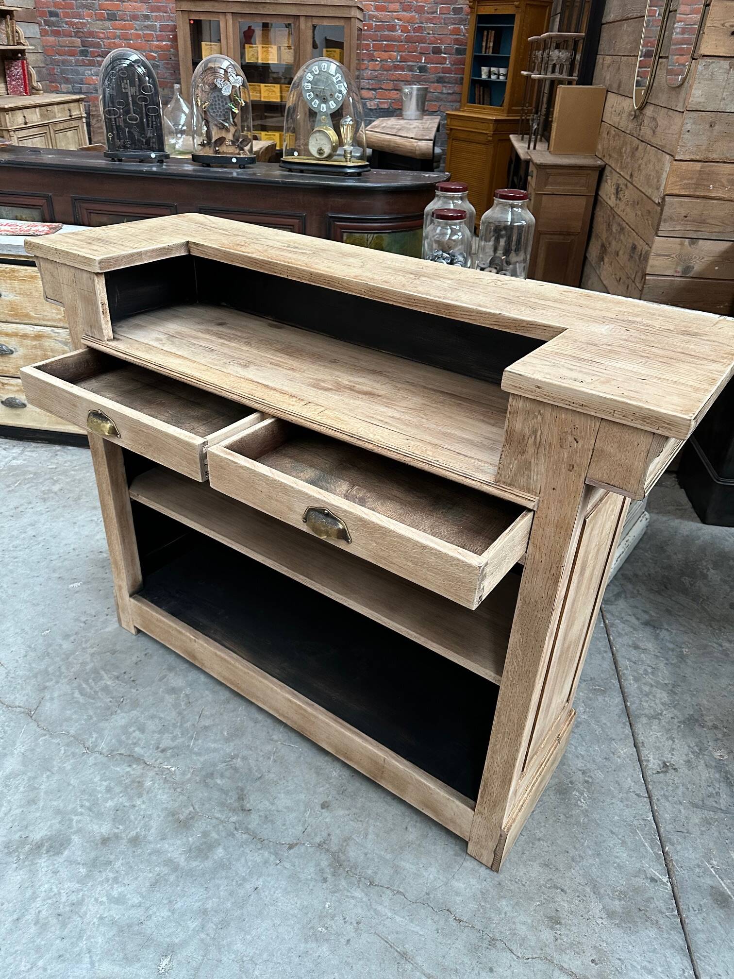 Solid oak bar from the 1950s