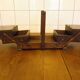 Wooden sewing box to lay from the 1960s/70s