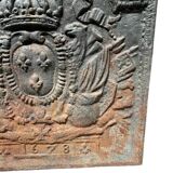 Cast iron fireplace plate