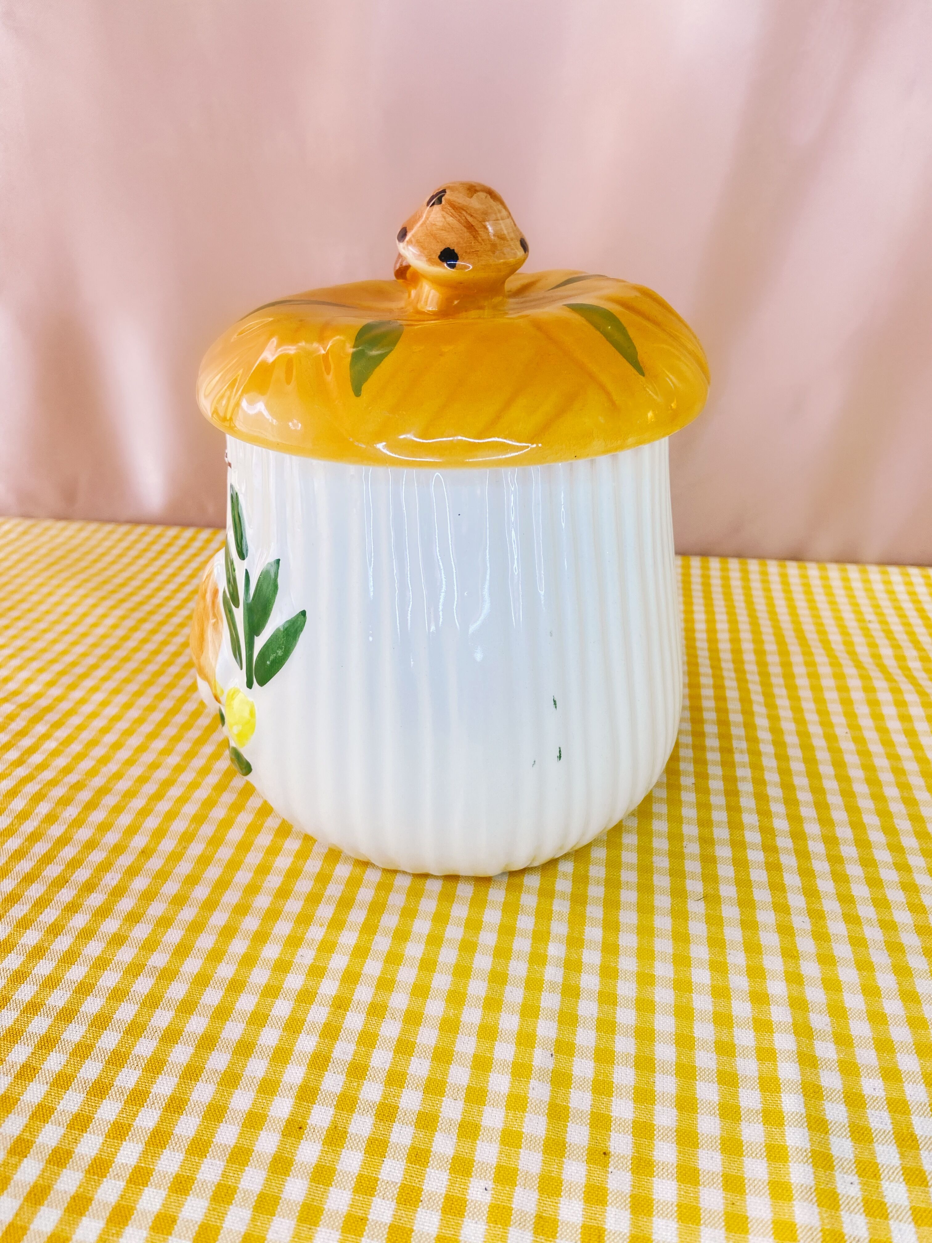 Ensemble 3 pots champignons en céramique
