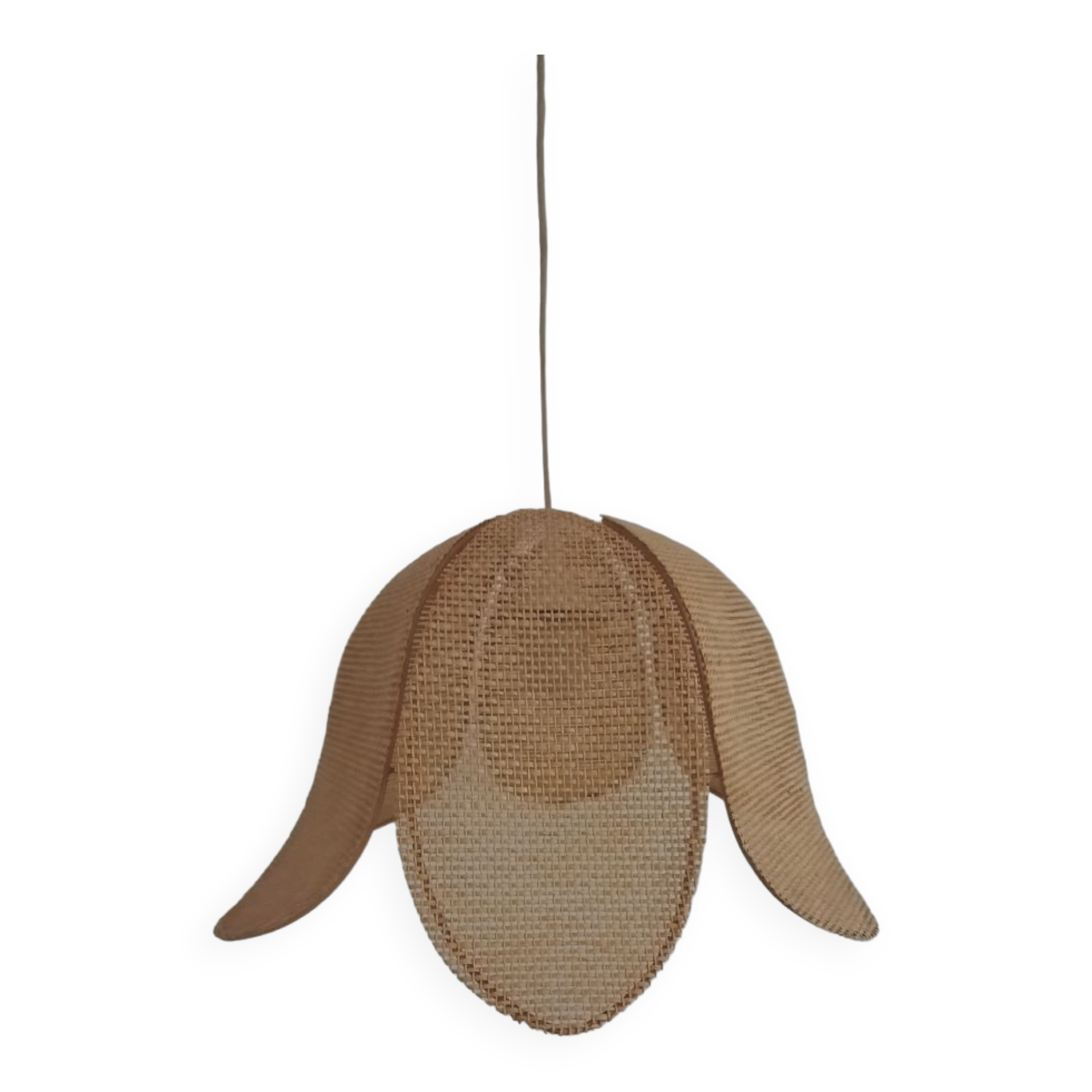 Suspension in metal and rafia