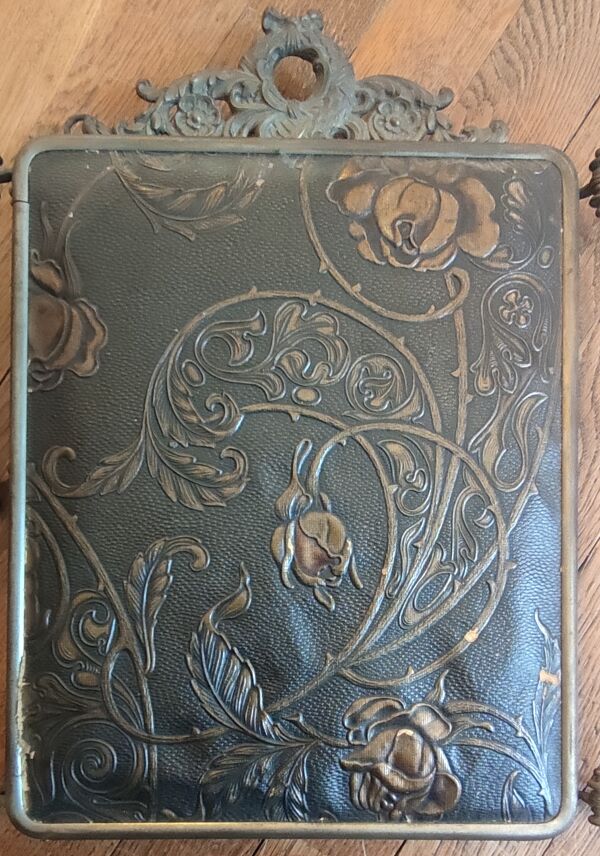 Ancien miroir triptyque/miroir de barbier