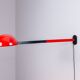 Lampe murale extensible post-moderne en métal rouge