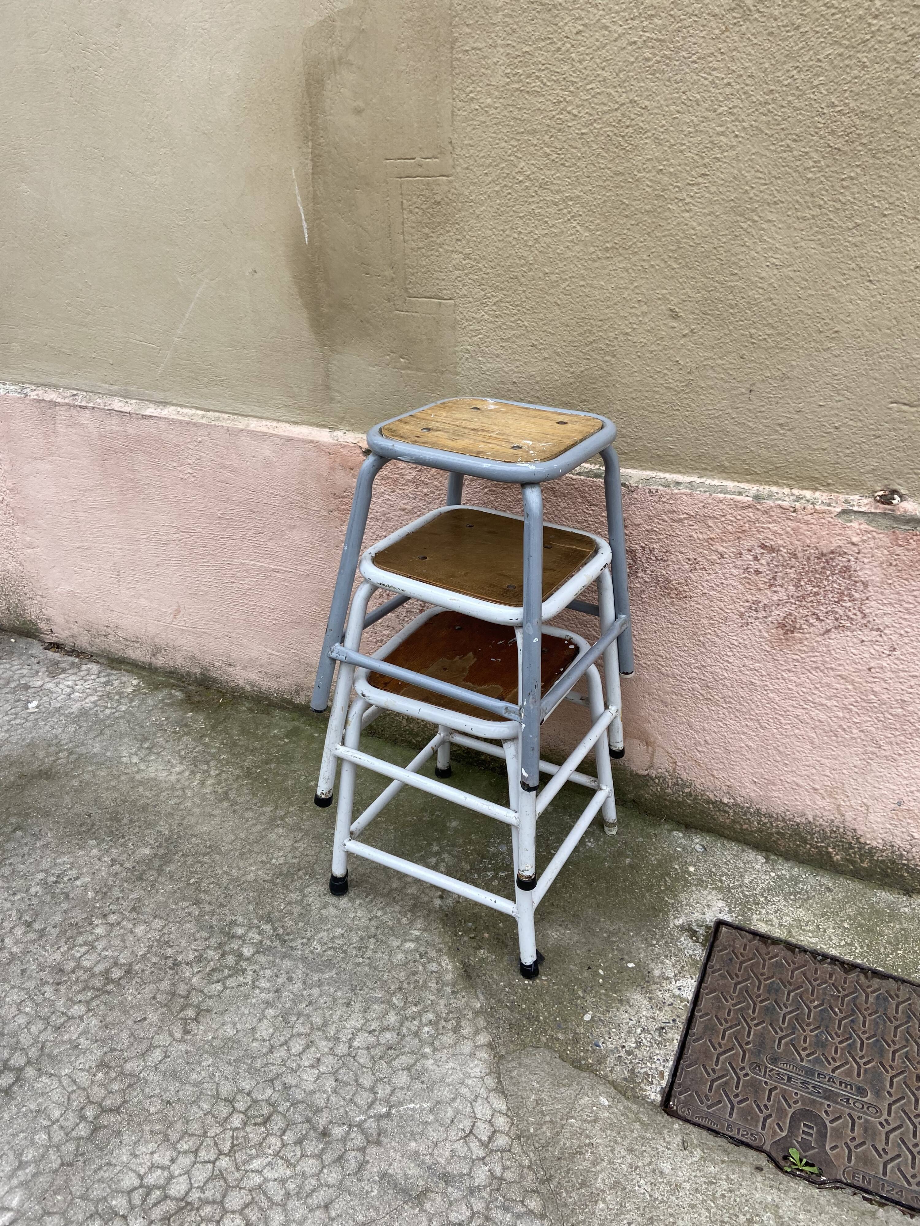 Vintage industrial stool