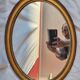 Oval mirror gilded wood, 44x34 cm