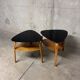 Set of 2 vintage 1960s tripod mediator coffee tables by Steiner.