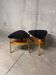 Set of 2 vintage 1960s tripod mediator coffee tables by Steiner.