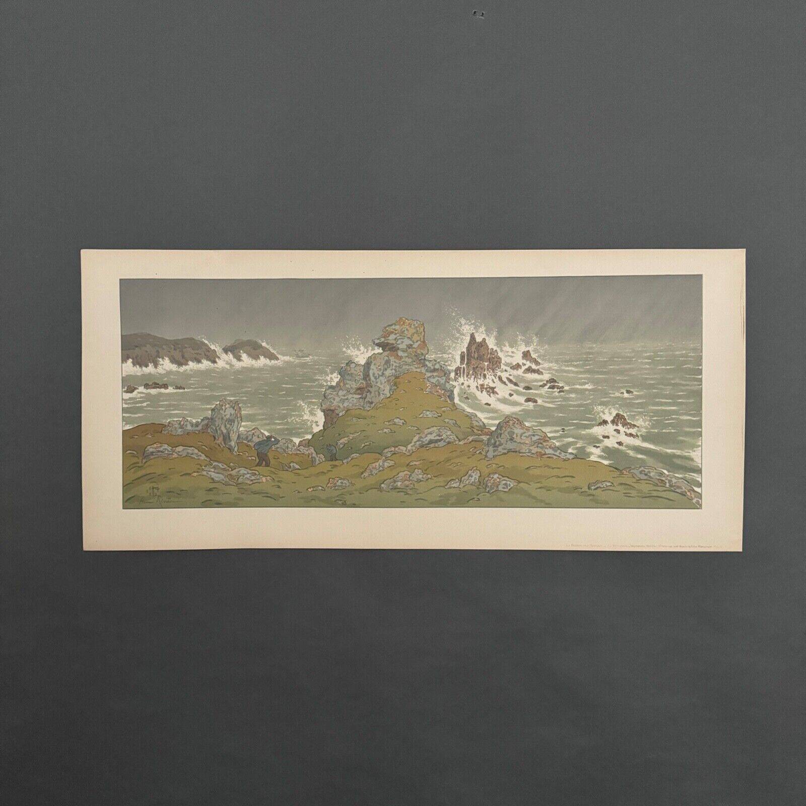 Lithograph by Henri Rivière La Tempête