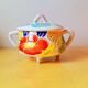 Tripod ceramic sugar bowl 60s