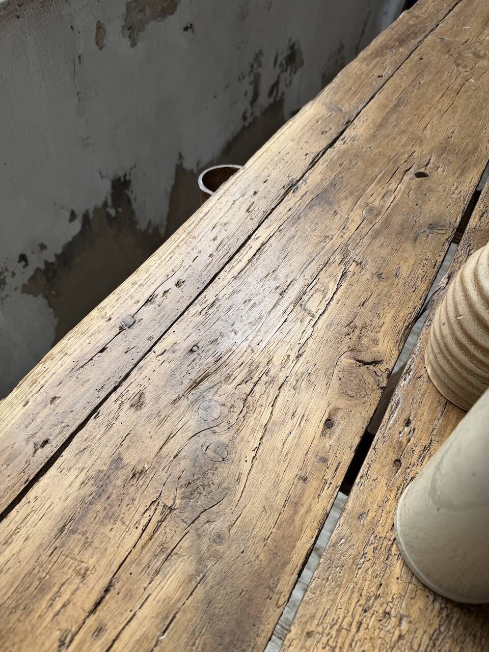 Brutalist popular art table XXL 3.5m/4m pine and oak