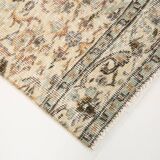 Tapis de course turc beige et marron 3x10, 84x263Cm