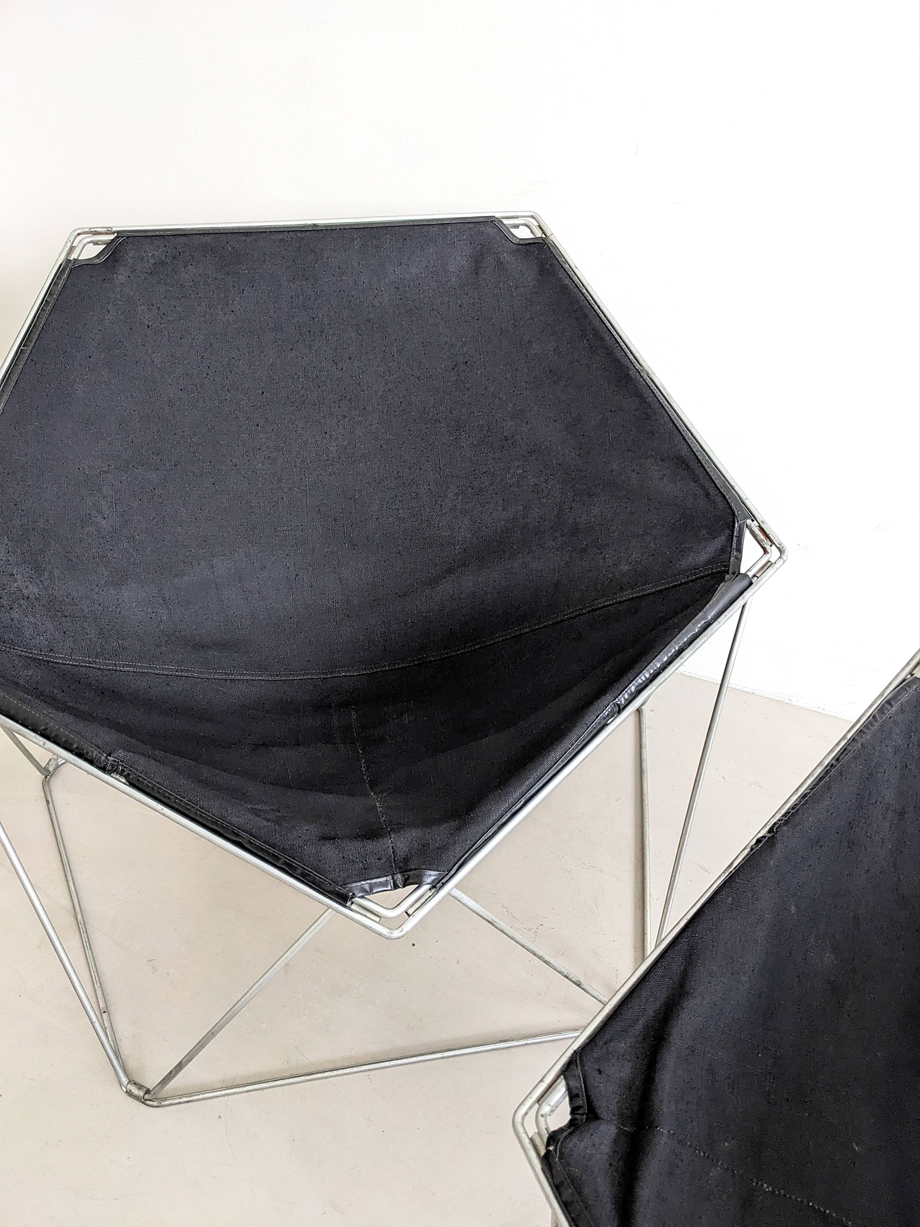 Set of 2 'Penta' Chairs by Jean-Paul Barry & Kim Moltzer for Bofinger 1960's