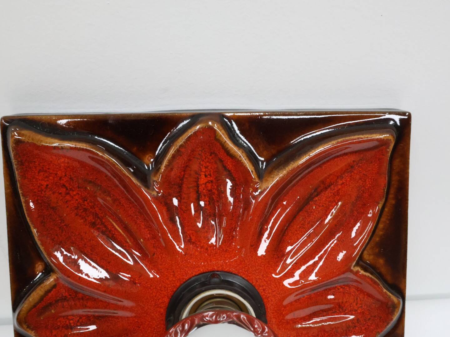 Vintage wandlamp keramiek jaren 60