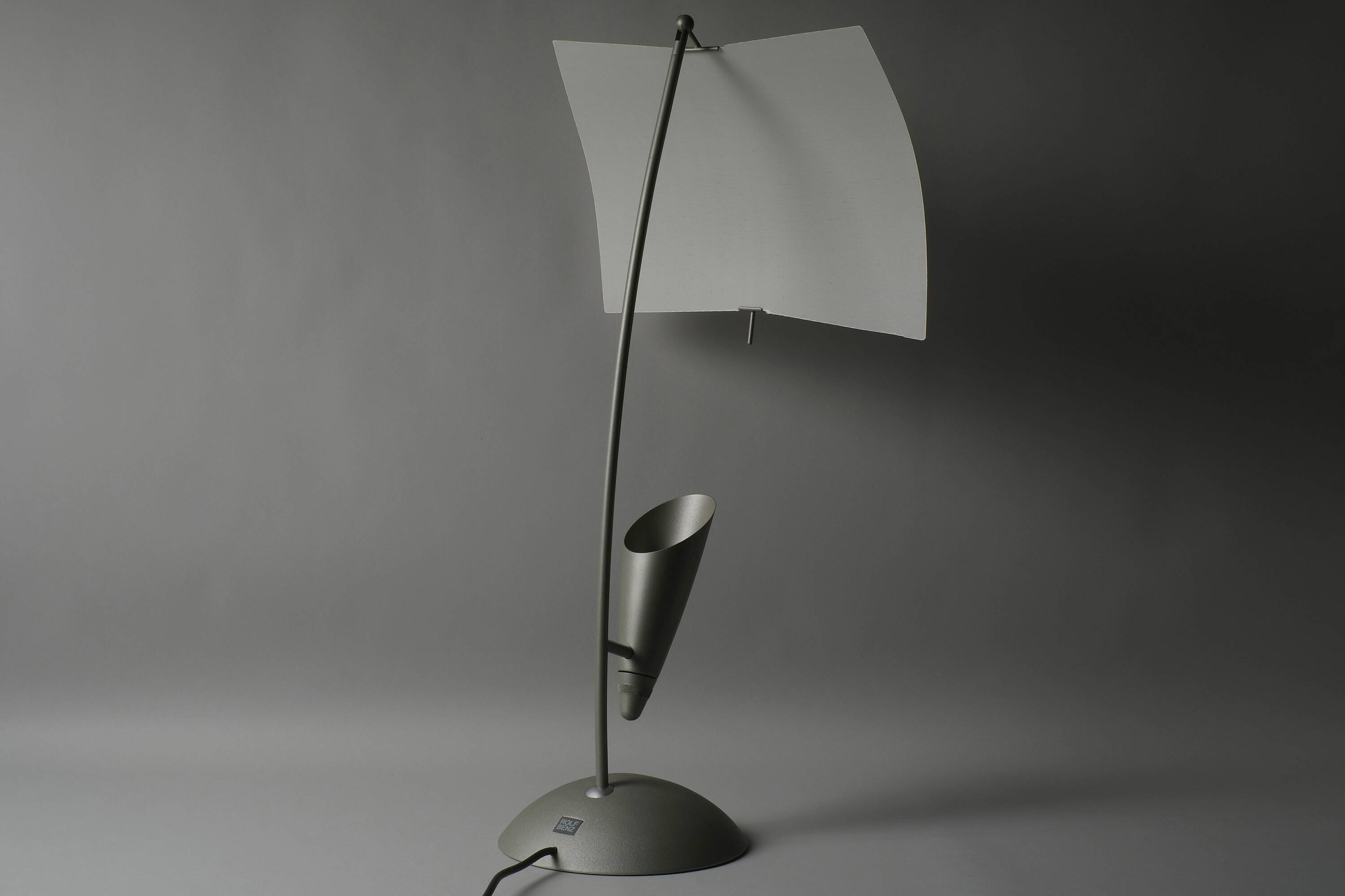Lampe de table Rolf Benz Nuvola, acier, design sculptural, Allemagne