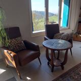 Round art deco pedestal table