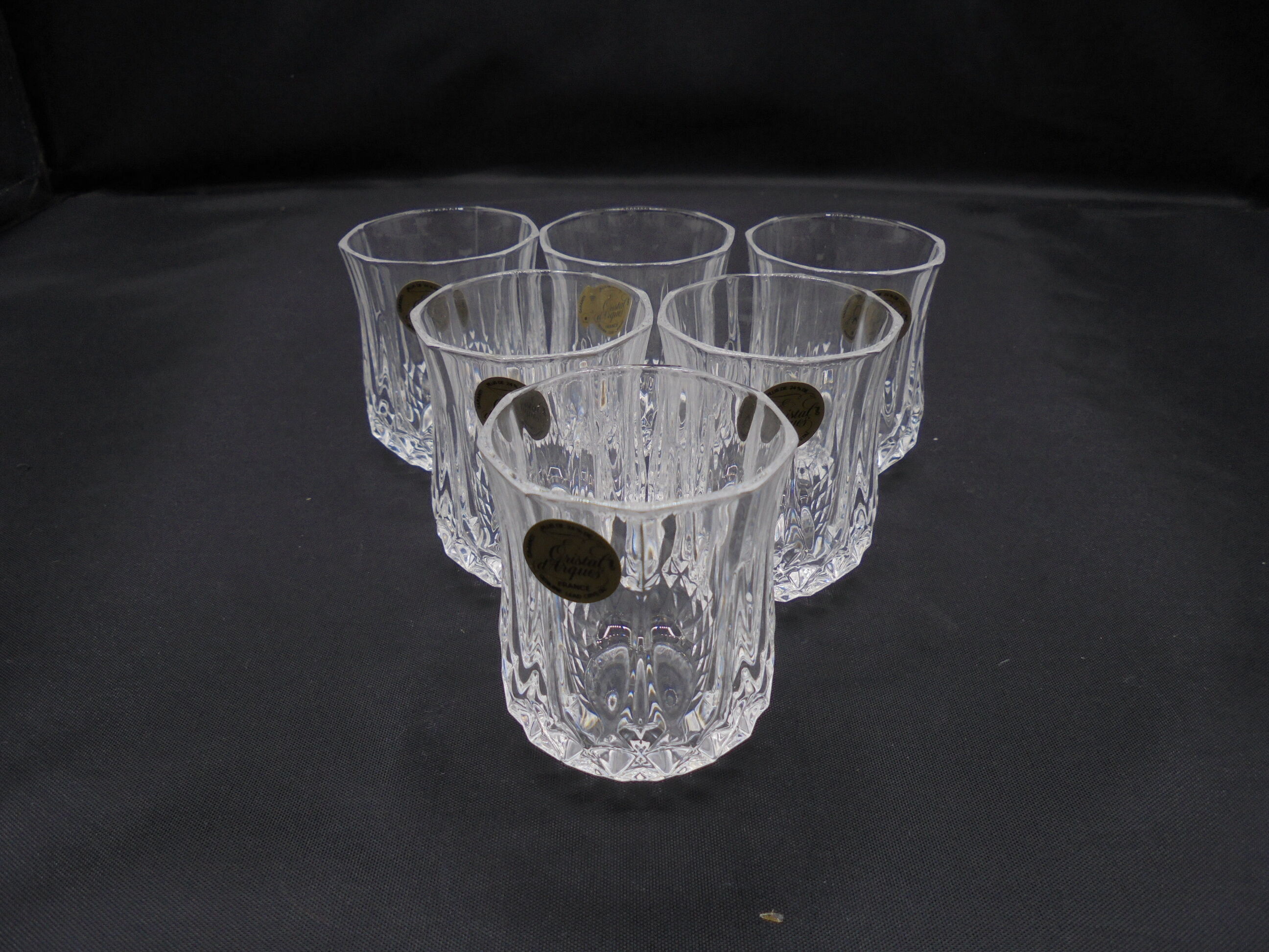 Set of 6 Crystal liquor glasses