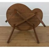 Table d'appoint haricot bois pied compas, années 50