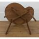 Side table bean wood foot compass, 50s