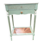 Petit meuble style coiffeuse avec marqueterie