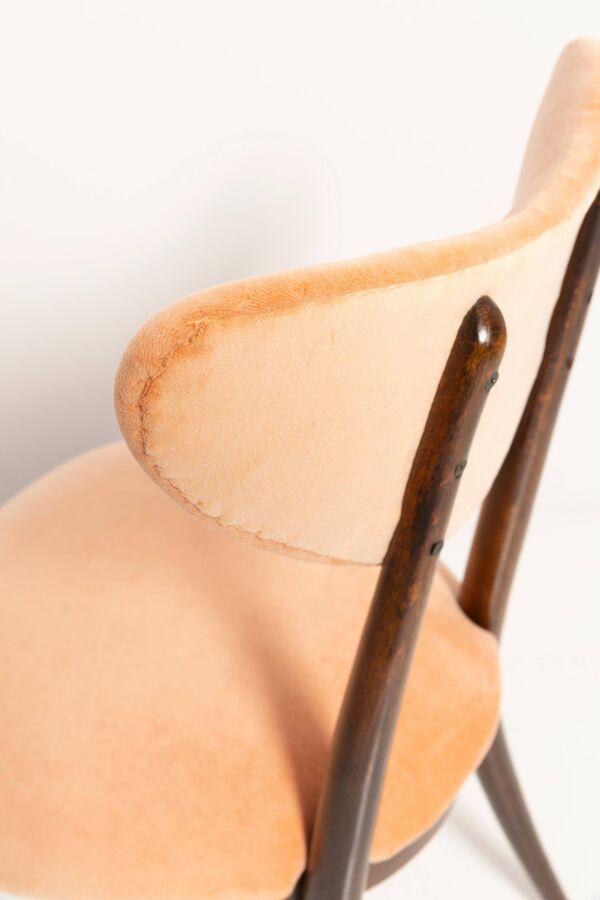 Chaise vintage orange en velours de coton, Europe, années 1960