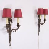 Louis XVI Style Bronze Sconces, Set of 2