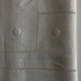 Modernist linen thread sheet 1940 embroidered with polka dots and days without monogram 240cm