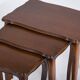 Vintage Style Louis XV Nesting Tables in Walnut, Set of 3