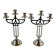 Pair of old brass candlesticks Denmark 1930 Art-Deco
