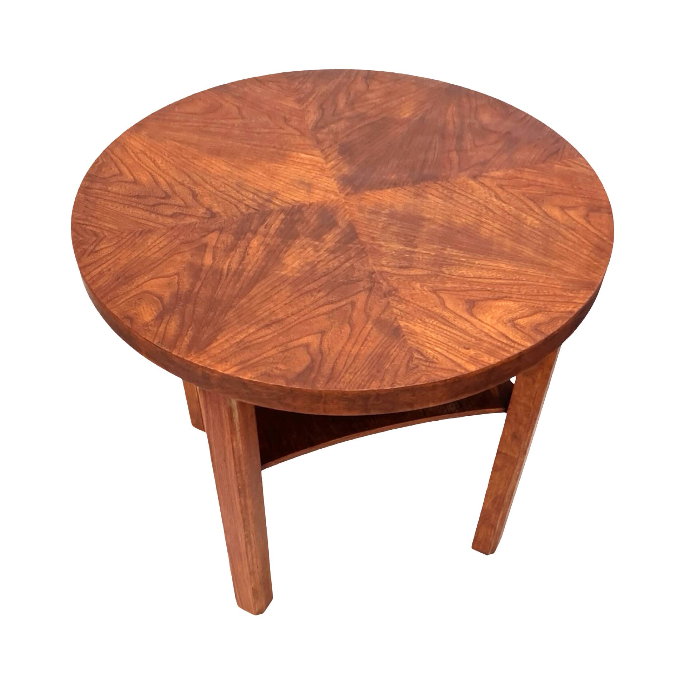 Round coffee table, Mid-Century, Art Deco, after renovation, Germany, 1960s