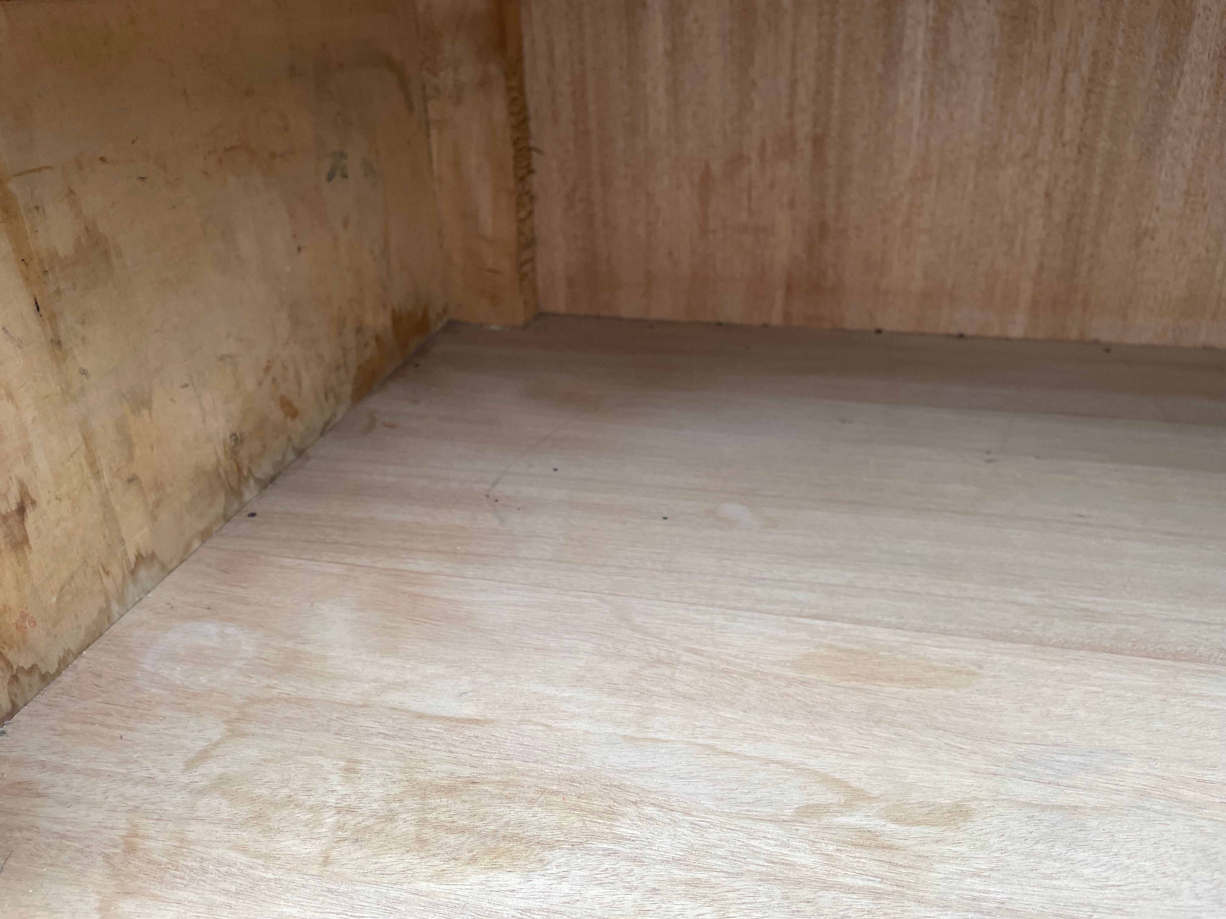 Moulded white sideboard