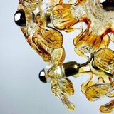 Mid-Century Murano Amber Chandelier by Mazzega, Italy, 1970s