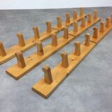 2 pine wall coat racks 4 hooks, chalet decoration