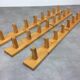 2 pine wall coat racks 4 hooks, chalet decoration